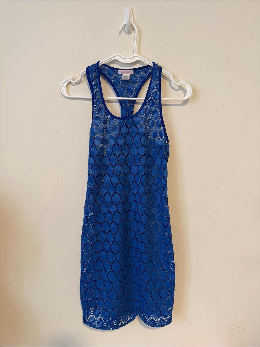 Blue Crochet Racerback Cover-Up